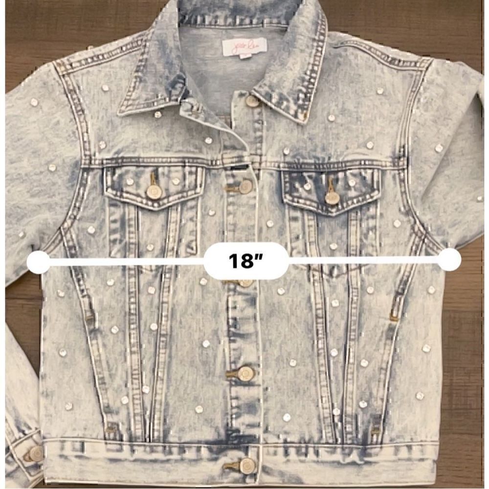Jess Lea Rhinestone Light Wash Denim Jacket - Picture 8 of 12